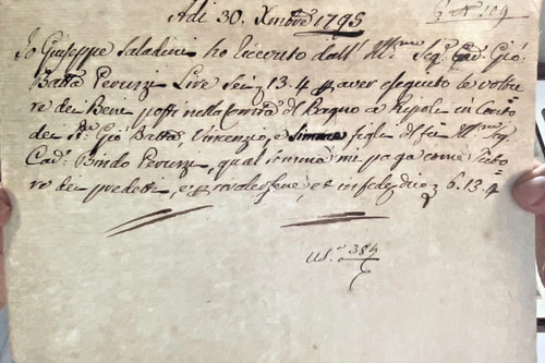 Ricevuta giuseppe saladini - ricevuta, a