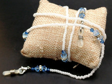 CATENA BIJOUX PER OCCHIALI CON CRISTALLI SWAROVSKI - CELESTE