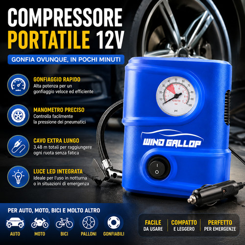 Compressore portatile 12v - compressore,