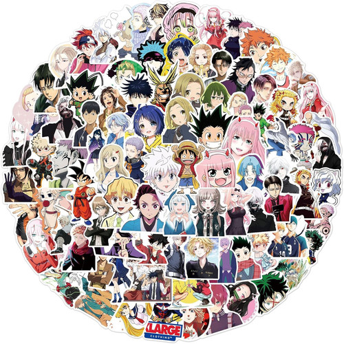 100 adesivi anime - misto, per