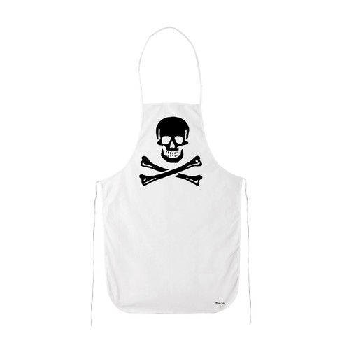 Grembiule cucina bianco con - grembiule,