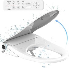 iliD Smart Max Sedile WC Bidet, Ecoseat Elettrico Allungato con Quattro Bianco 