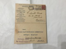 CARTOLINA COMMERCIALE STUDIO ELETTROTECNICO COMMERCIALE ALFIERI CAIROLI ROMA