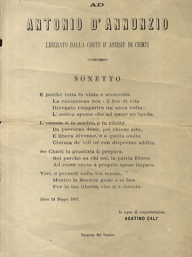 Antonio annunzio liberato - ad, d'annunzio