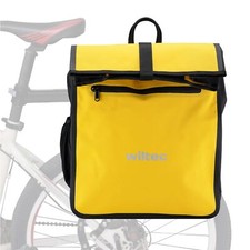 Wiltec Borsa bici 22 l gialla impermeabile per portapacchi posteriore bicicletta