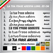 Scritta adesiva personalizzata