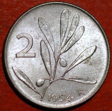 Italy lire 1954 - lire, km#