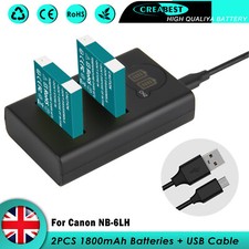 2x Batteria NB-6LH NB-6L per