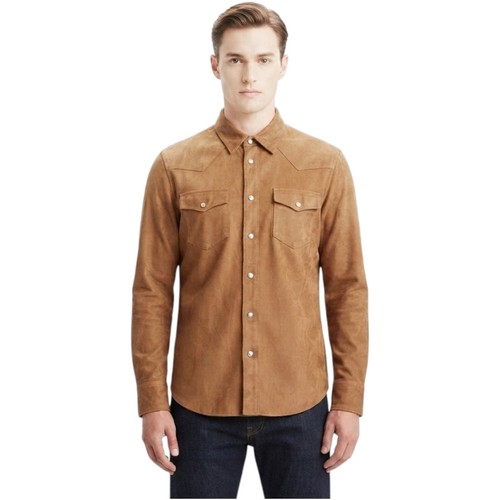 Camicia uomo marrone - camicia,
