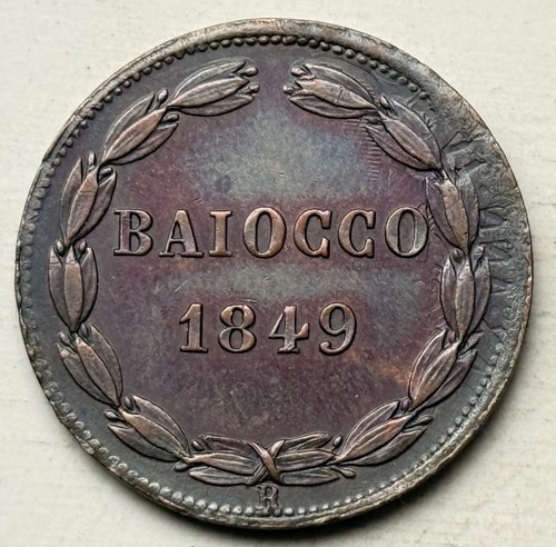 Baiocco 1849 vaticano - 1849, r