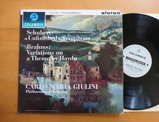 SAX 2424 ED1 Schubert Unfinished Symphony Brahms Giulini EX Columbia 1st B/S