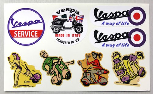 Adesivi decal vintage stile - adesivi,