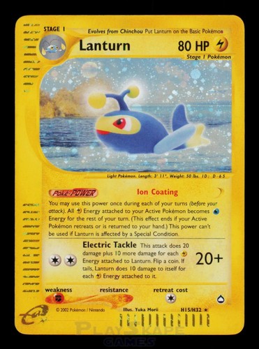 Pokemon card lanturn h15 h32 - card,
