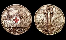 RARO GETTONE MEDAGLIA CRI CROCE ROSSA 1918 WWI BRONZO COLLEZIONE NUMISMTICA