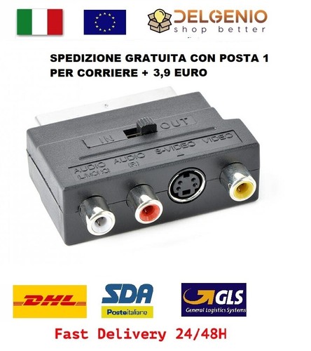 Adattatore scart maschio audio - maschio,