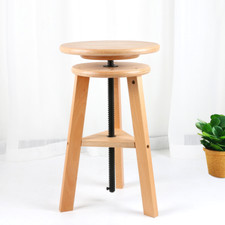 Sgabello da Disegno in Legno con Altezza Regolabile, Sgabello da Bar / Cucina