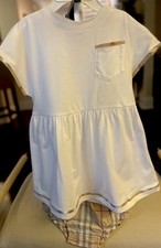 Burberry Girls Lea White Dress