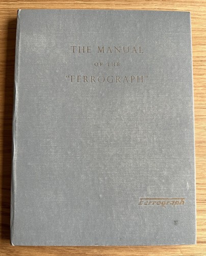 Manual the ferrograph - manual,