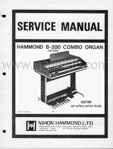 Hammond 200 manuale - b-200, (18250k)
