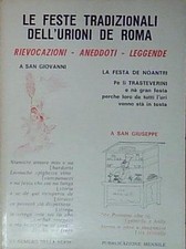 LE FESTE TRADIZIONALI DELL'URIONI DE ROMA EDI 