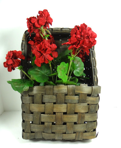 Gerani rossi fiori cesto - gerani,