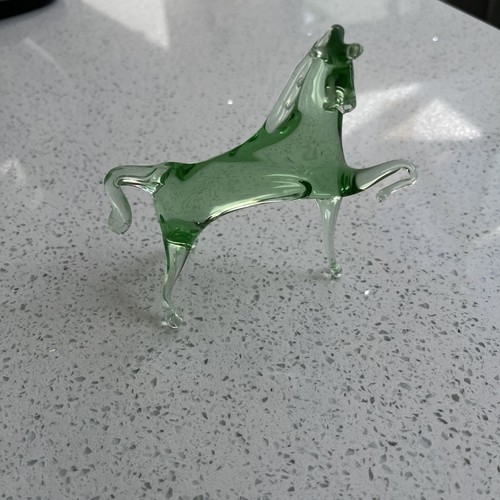 Cavallo vetro verde murano - cavallo,
