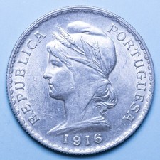 PORTOGALLO ESCUDO 1916 SPL