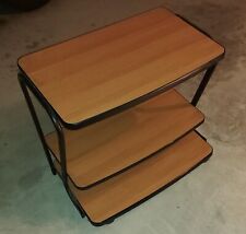 Mobile TV in Legno con 2 Ripiani e Ruote