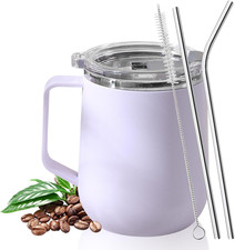 Tazzine Caffe, Tazza Termica, 450Ml Doppio Strato Antiscottatura Termos Caffè Co