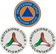 ADESIVO RIFRANGENTE PROTEZ CIVILE LAZIO-NAZIONALE-VOLONTARIATO AUTO ESTERNO VETR