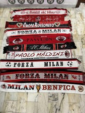 10 sciarpe calcio LOTTO STOCK MILAN shirt maillot trikot jersey