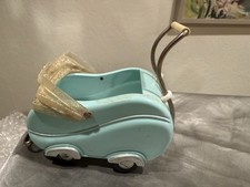 Rarissimo! Carrozza bambola tedesca vintage Poss anni 30 o 40 alcune condizioni problemi