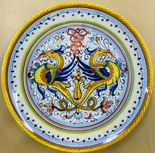 Deruta pottery plate inch - deruta, 10