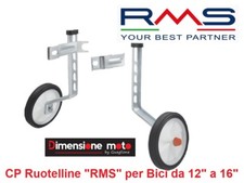 0010 - Coppia Ruotelline Stabilizzatrici "RMS" per Bici Bimbo 12"-16" Cruiser