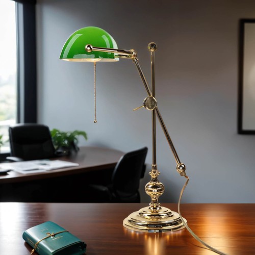 Lampada banco verde oro - lampada,