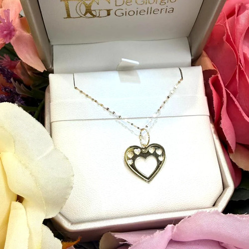 Collana con cuore - traforato, e