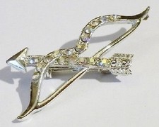 Broche bijou vintage cristaux - ,
