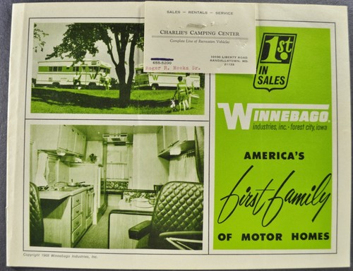 Brochure camper winnebago 1968 - camper,