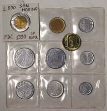 Repubblica di San Marino 10 monete da 1 lira a 500 lire alta conservazione