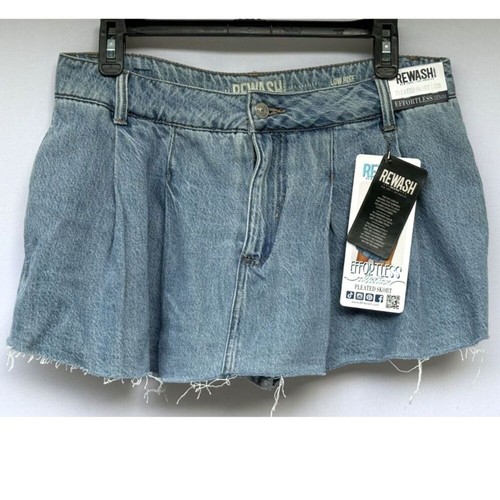 Minigonna plissettata denim
