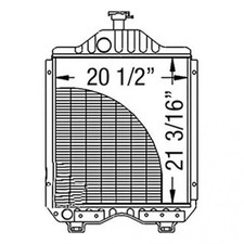 Radiator fits Kubota M8970