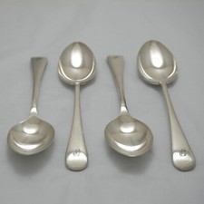 OLD ENGLISH Design Reliance Piatto A1 Argento Servizio Posate Quattro Cucchiai da Tavola