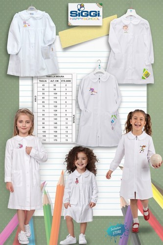 Grembiule bimba bianco