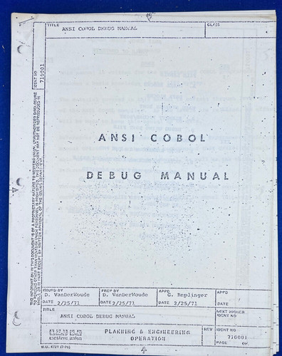 Manuale debug vintage univac - debug,