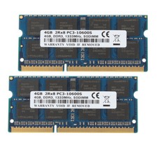 8 GB 2 x 4 GB RAM 2RX8
