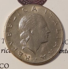 200 LIRE 1979 DOPPIA VARIANTE /ERRORE DI CONIO SENZA FIRMA DELL'IN.E COLLO LUNGO