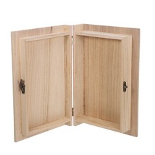  Baule portaoggetti a forma di libro: contenitore in legno con cerniera -