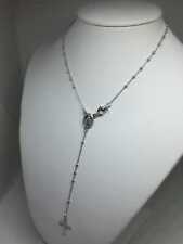 COLLANA ROSARIO ARGENTO GRANI