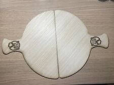 Set Palette Pizza 30 Cm in Legno Di Betulla Pala Pizza Corta Doppia Forno Fornet