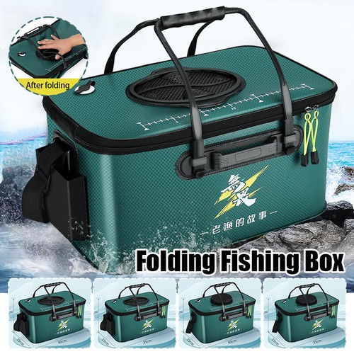 Folding fishing bucket - bucket, large